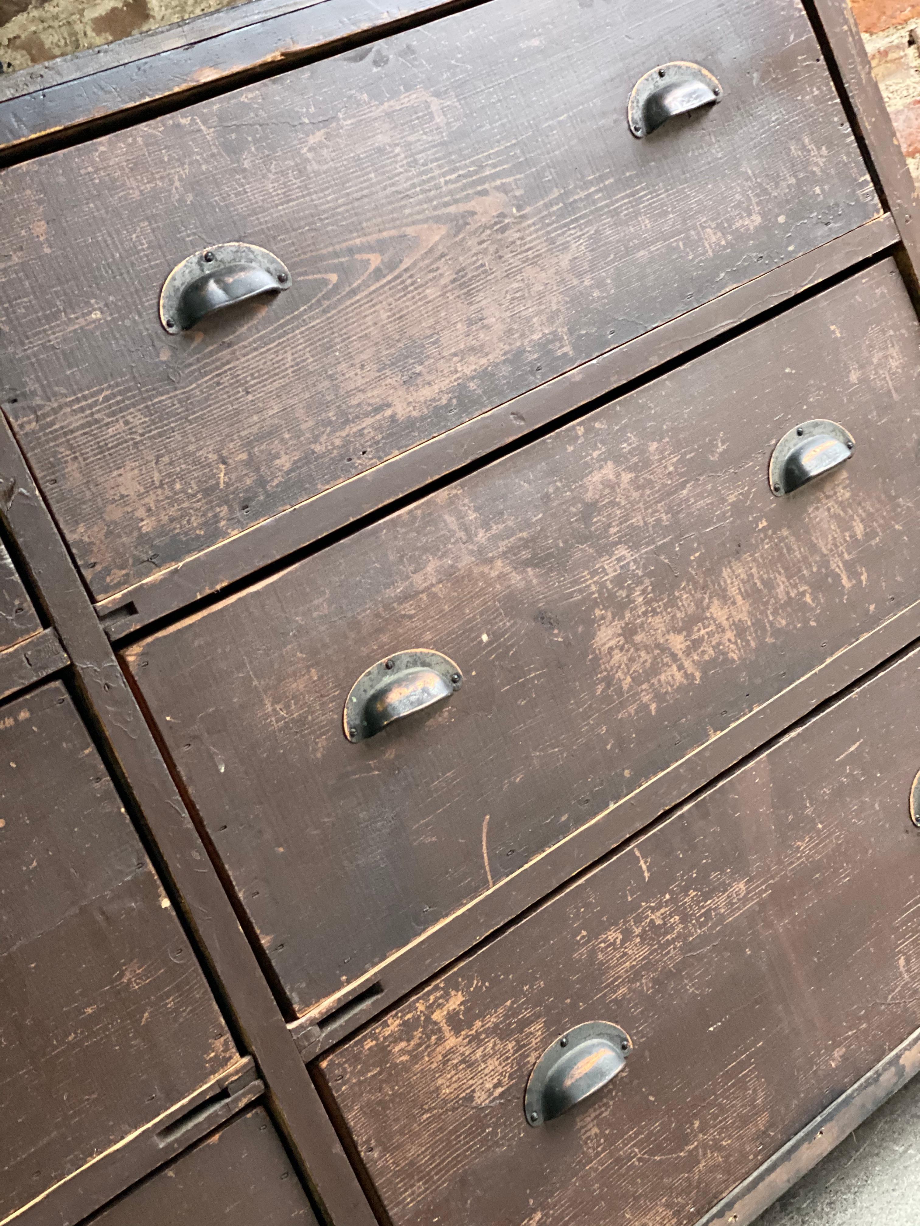 Victorian Haberdashery Bank of Drawers 19th Century, circa 1890 In Distressed Condition In Longdon, Tewkesbury