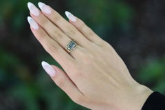Victorian Hair & Enamel "Sacred to Affection" Mourning Ring