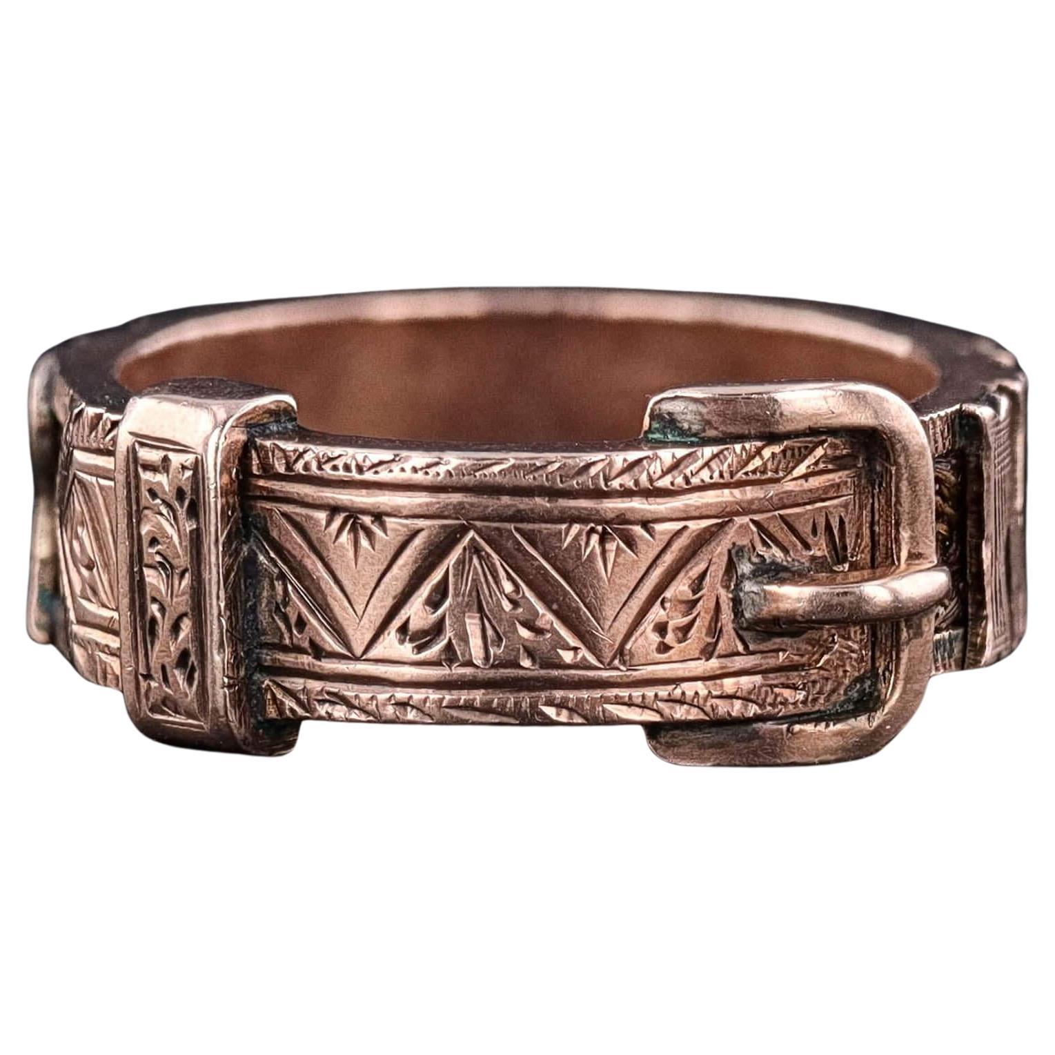 Victorian Hairwork Mother Ring of 9k Gold, circa 1870-1880