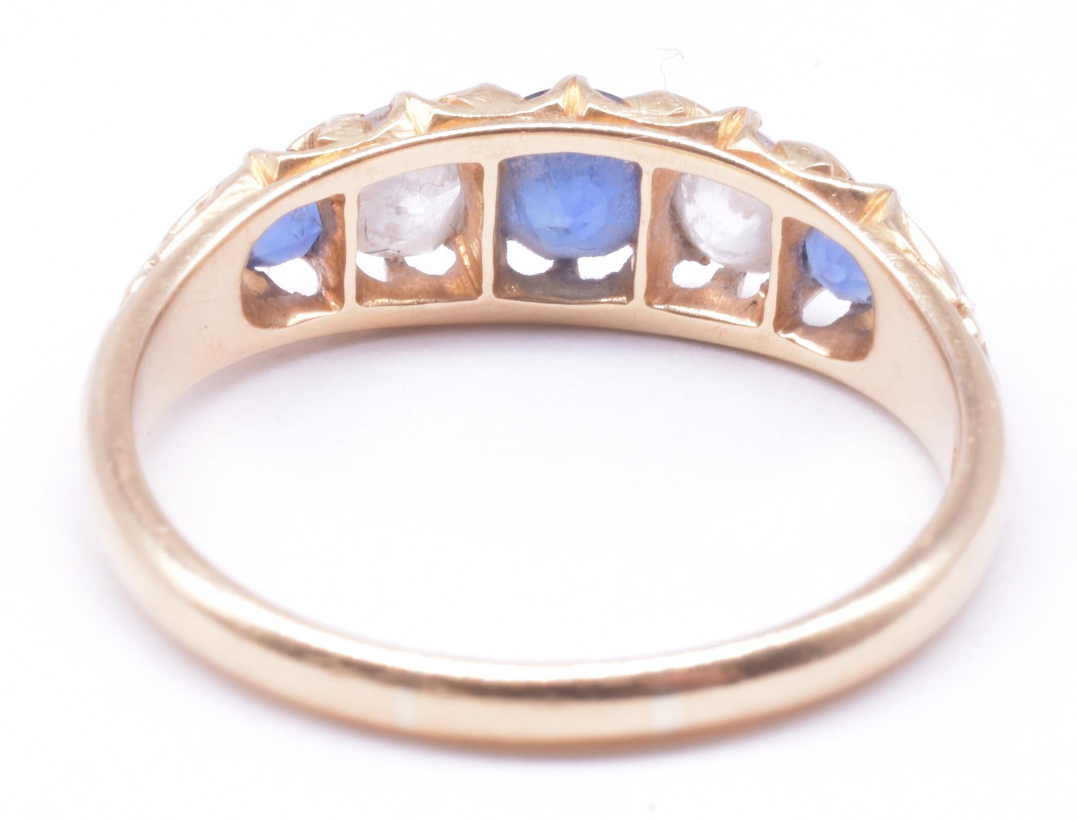 five stone sapphire ring