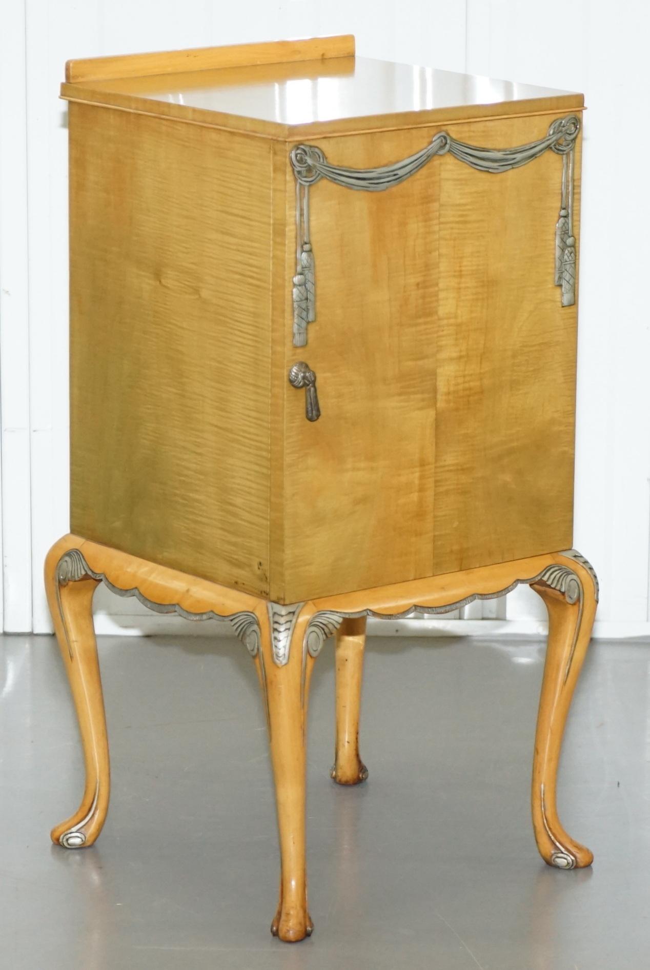 Viktorianische Hampton & Sons's Satinholz Schlafzimmer Suite Kleiderschrank Frisiertisch Spiegel im Angebot 7