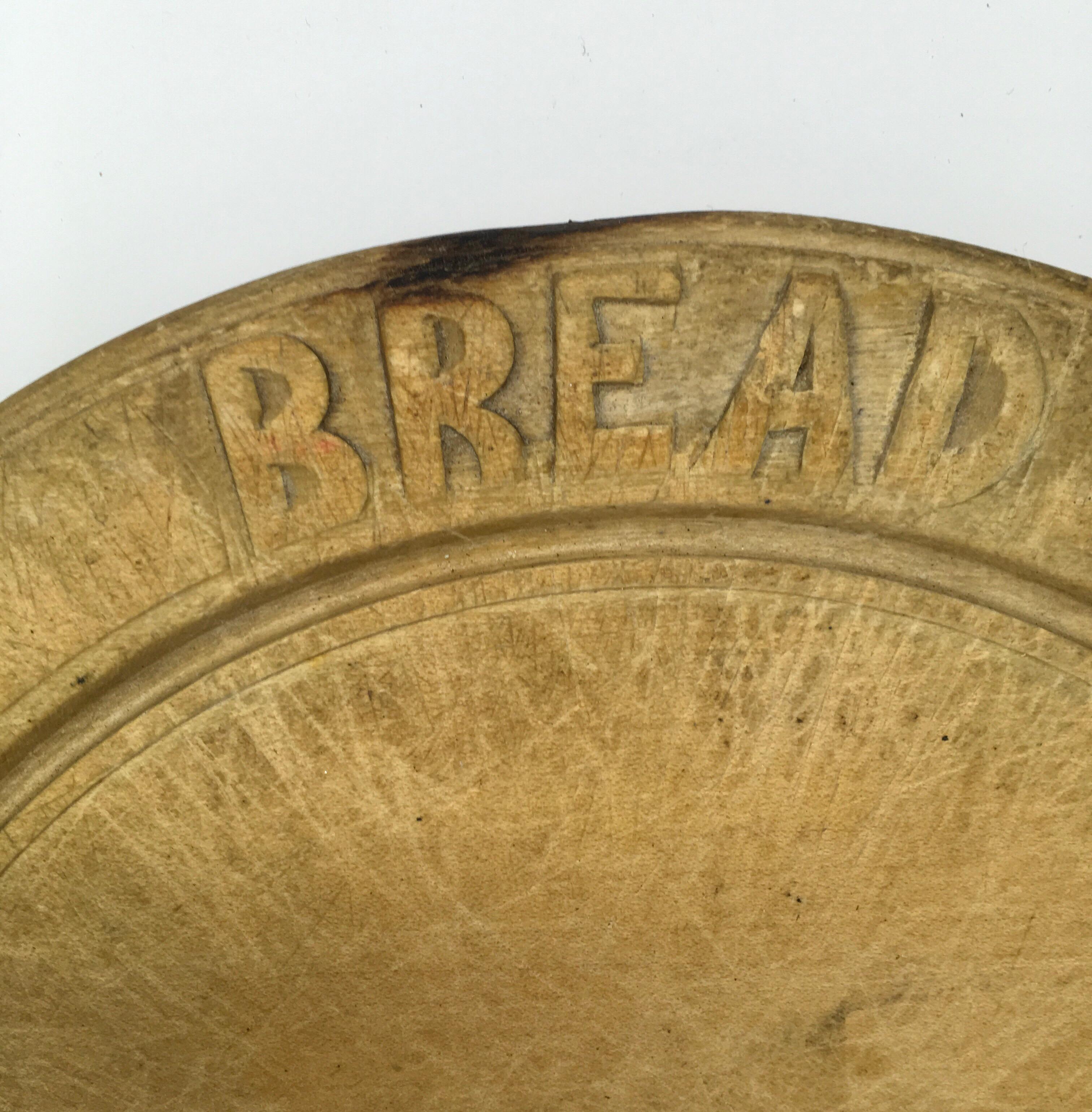 English Victorian Hand Carved Bread Board