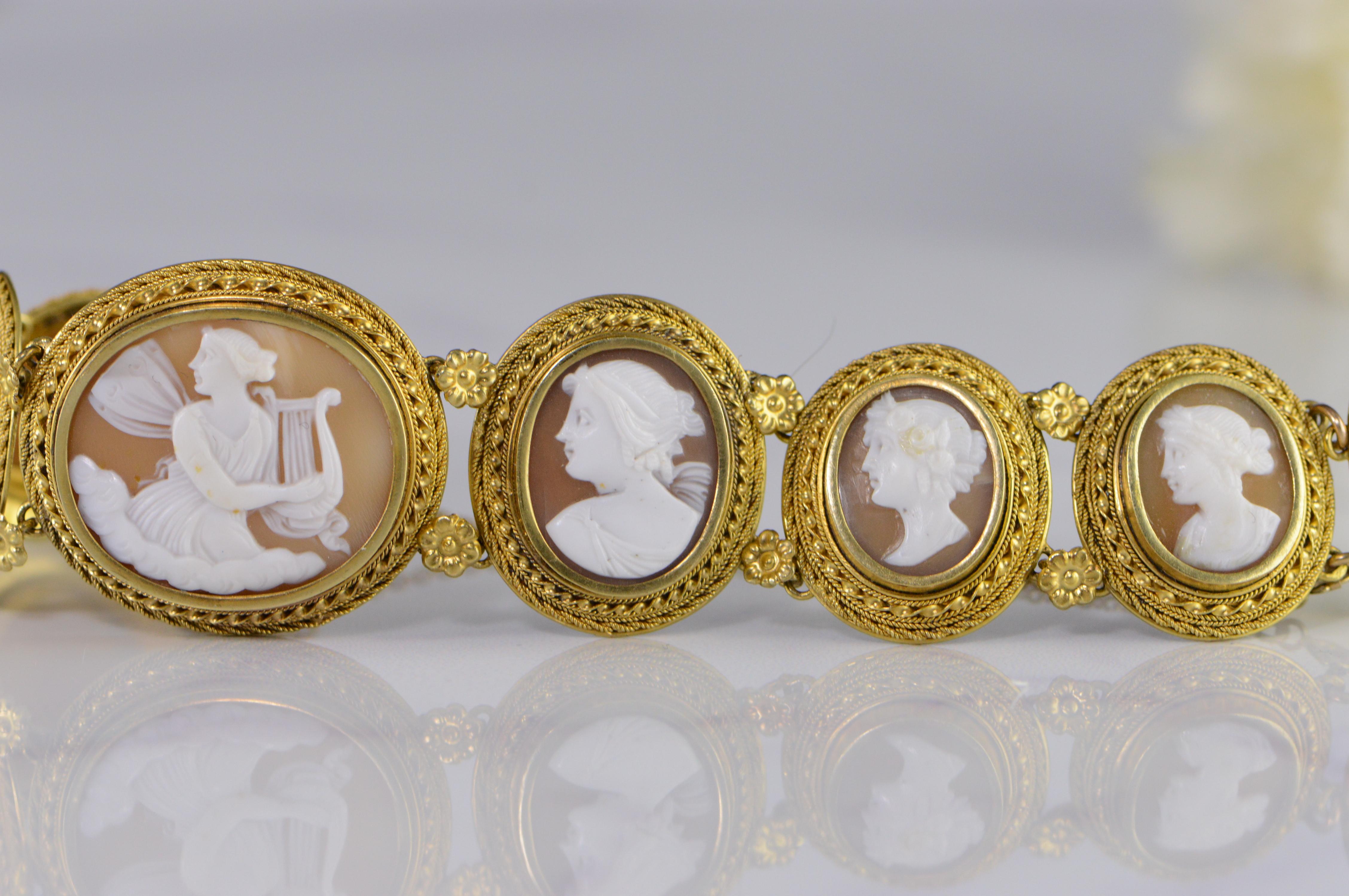 victorian cameo bracelet