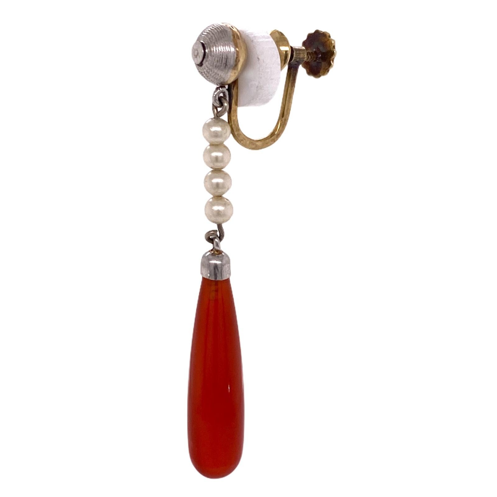 carnelian drop earrings