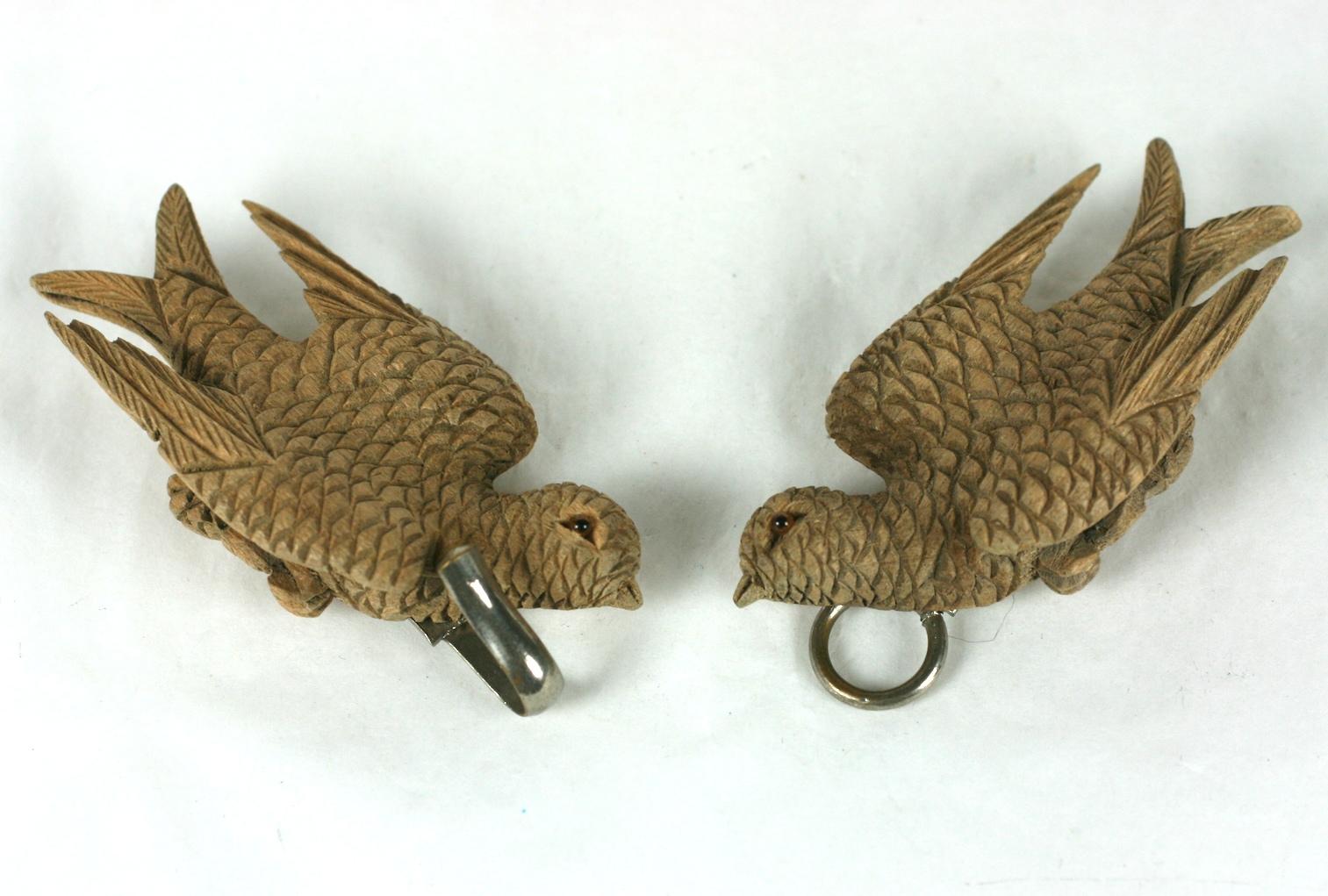 Late Victorian Victorian Hand Carved Dove Buckle For Sale