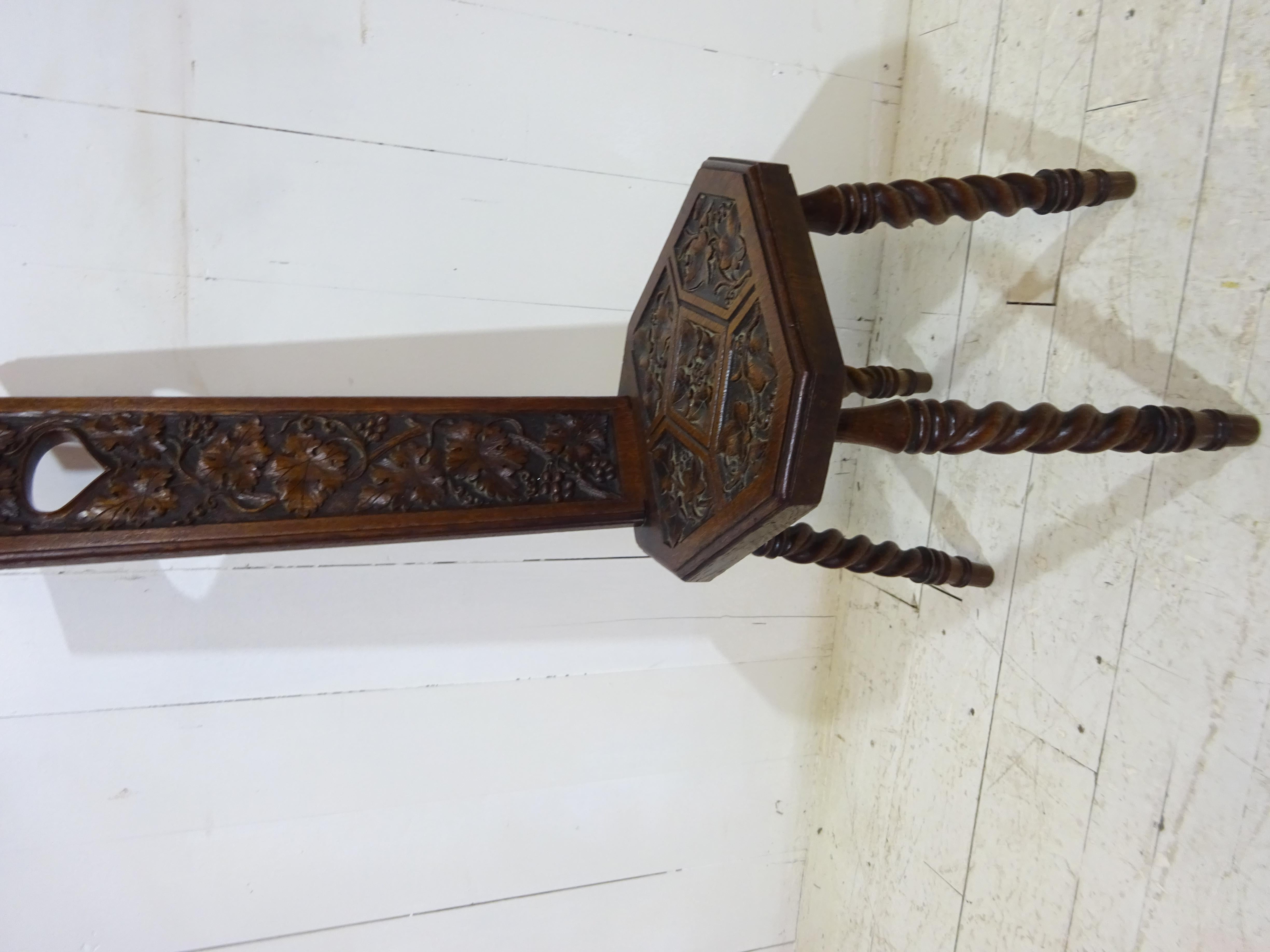 Victorian Hand Carved Hall Chair For Sale 5