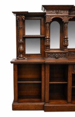 Victorian Hand Carved Oak Front and Back Pub Bar