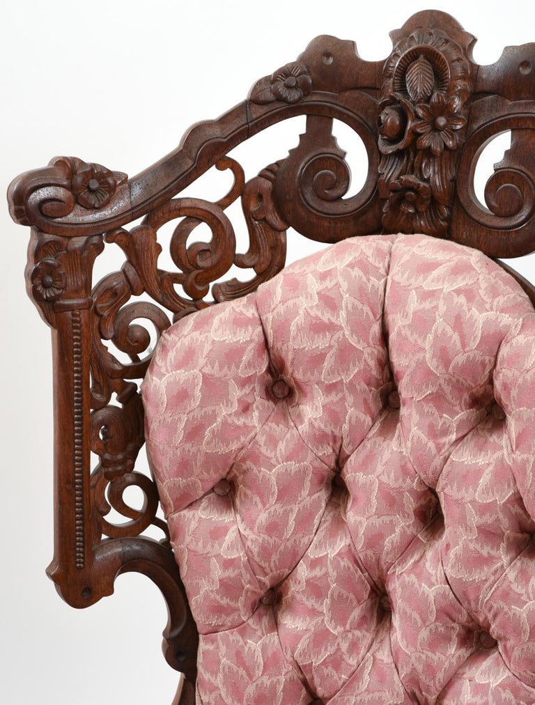 Victorian Hand Carved Rosewood Sofa at 1stDibs