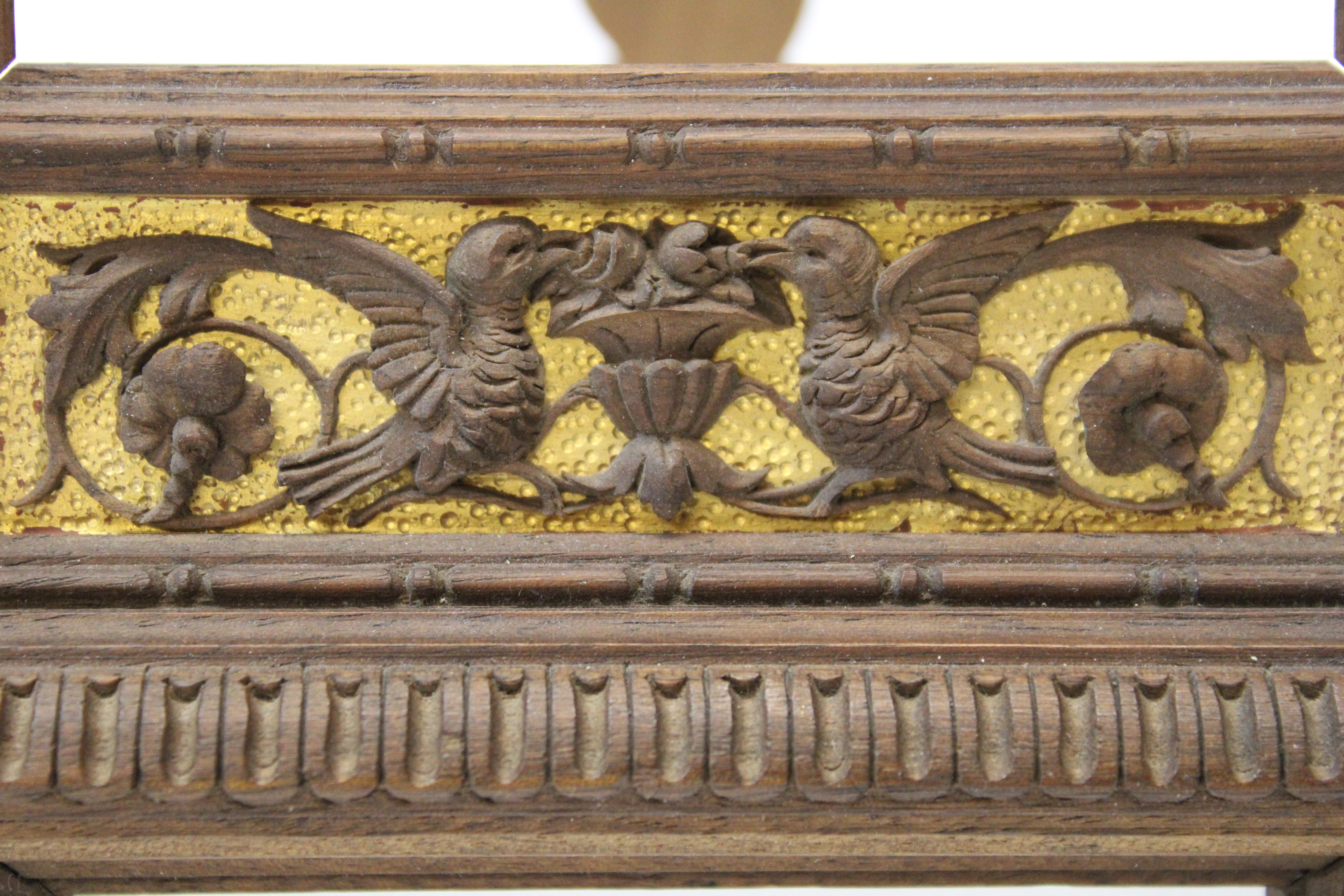 Victorian Hand Carved Wood Easel Frame For Sale 1