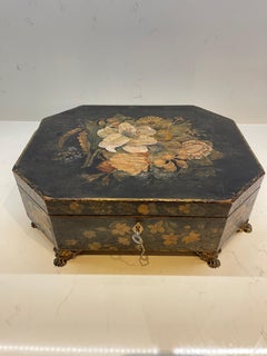 Victorian Hand Painted Wooden box