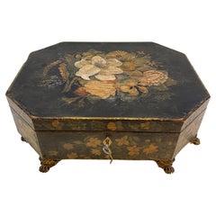 Victorian Hand Painted Wooden box