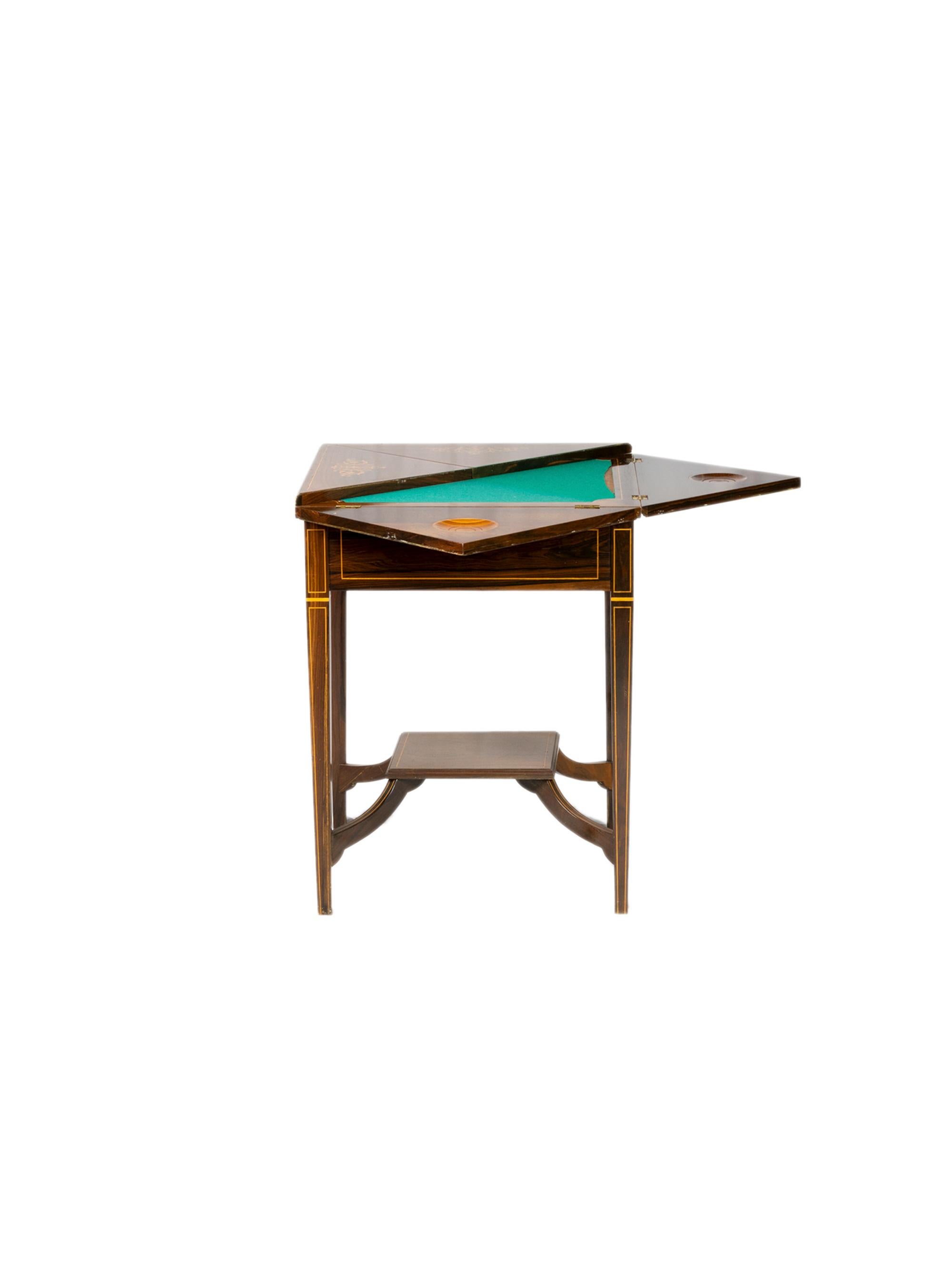 Victorian Handkerchief Envelope Game Table, 19th Century For Sale 7