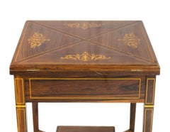 Victorian Handkerchief Envelope Game Table, 19th Century