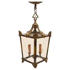 Victorian Hanging Lantern Brass Hall Light
