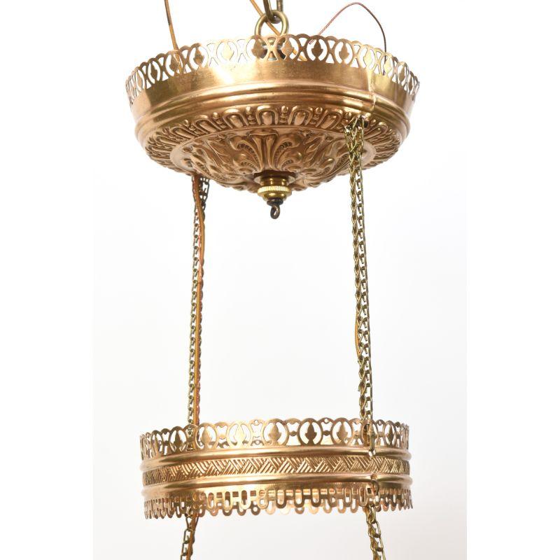 Viktorianische hängende Öllampe (19. Jahrhundert)