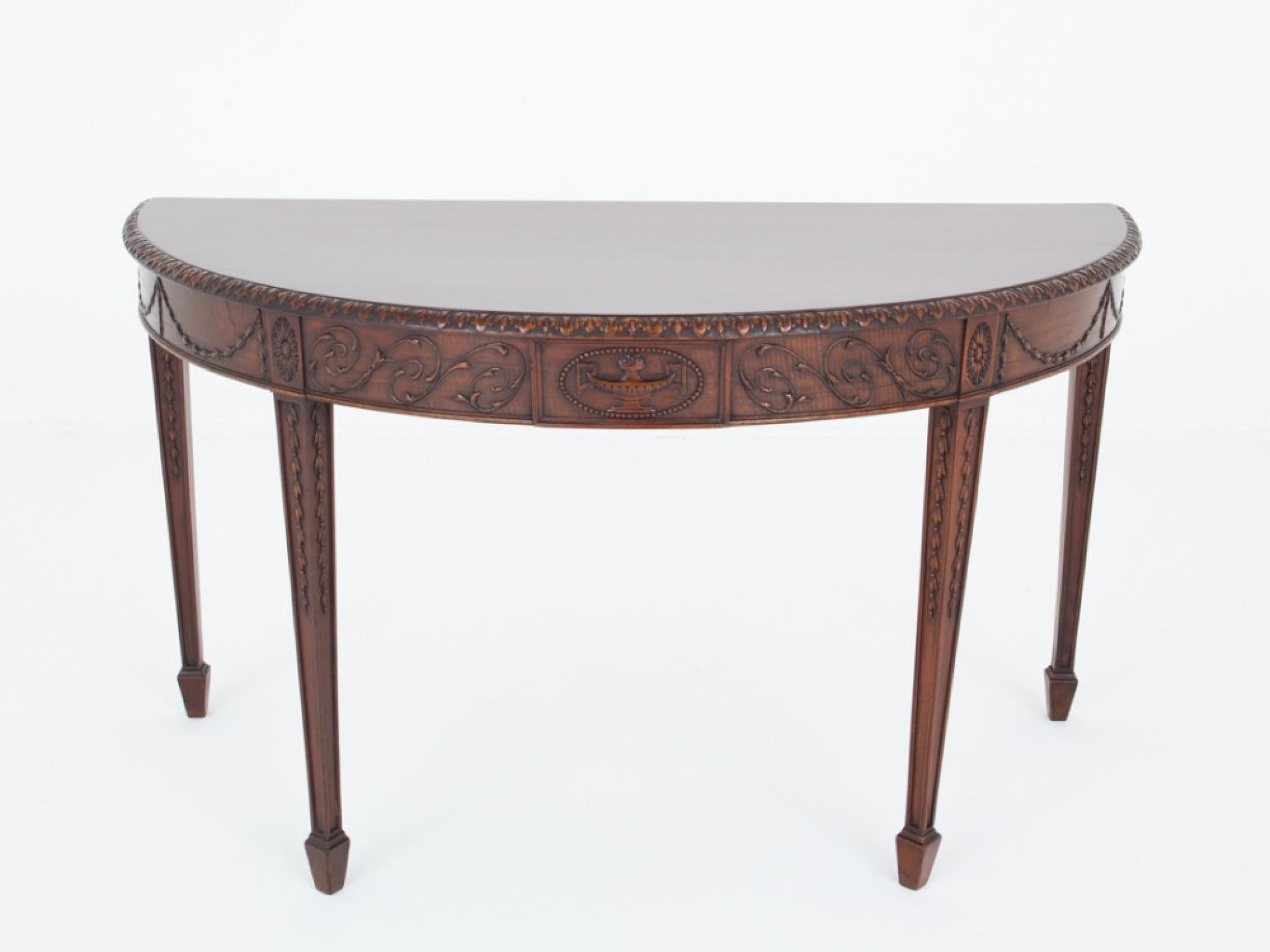 Adamas Revival Console Table Mahogany Hall Tables 1880 For Sale 2