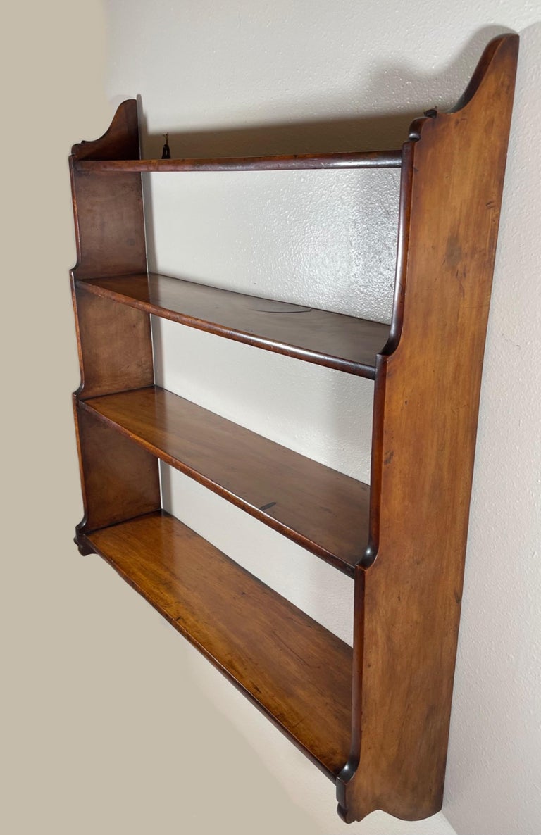 Victorian Hanging Wall Shelves, 4 Tier in Cherry Wood at 1stDibs