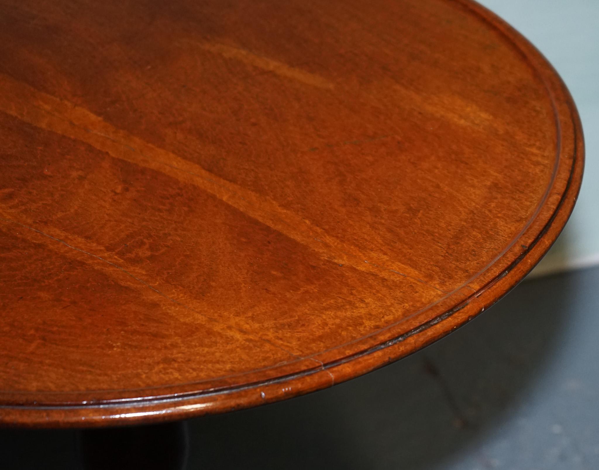 20th Century VICTORIAN HARDWOOD TILT TOP TRIPOD TABLE ROUND SIDE OR WiNE TABLE For Sale