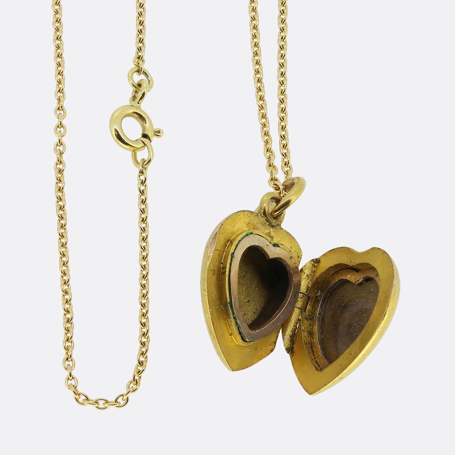 Victorian Heart Pendant Necklace In Good Condition For Sale In London, GB