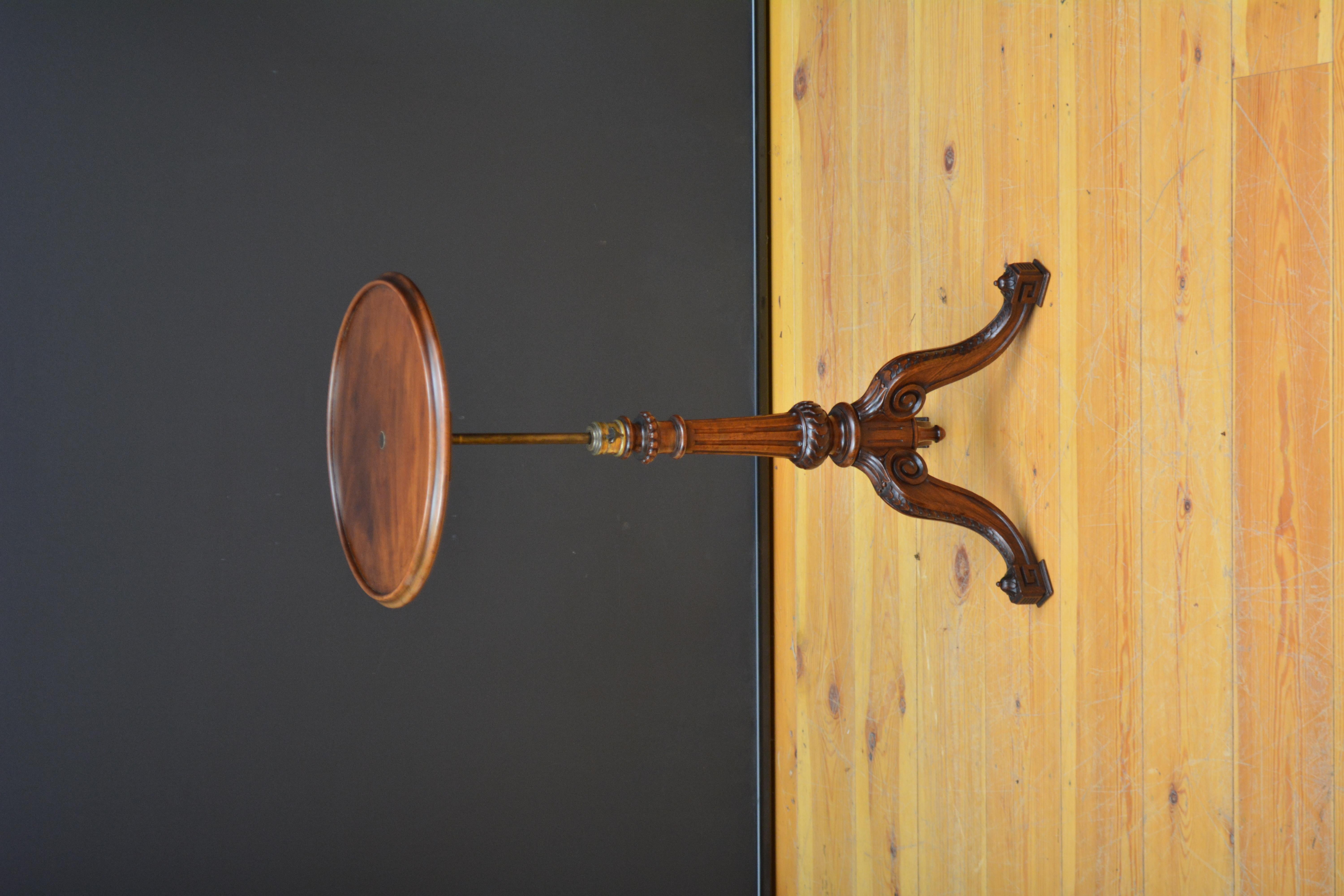 English Victorian Height Adjustable Side Table