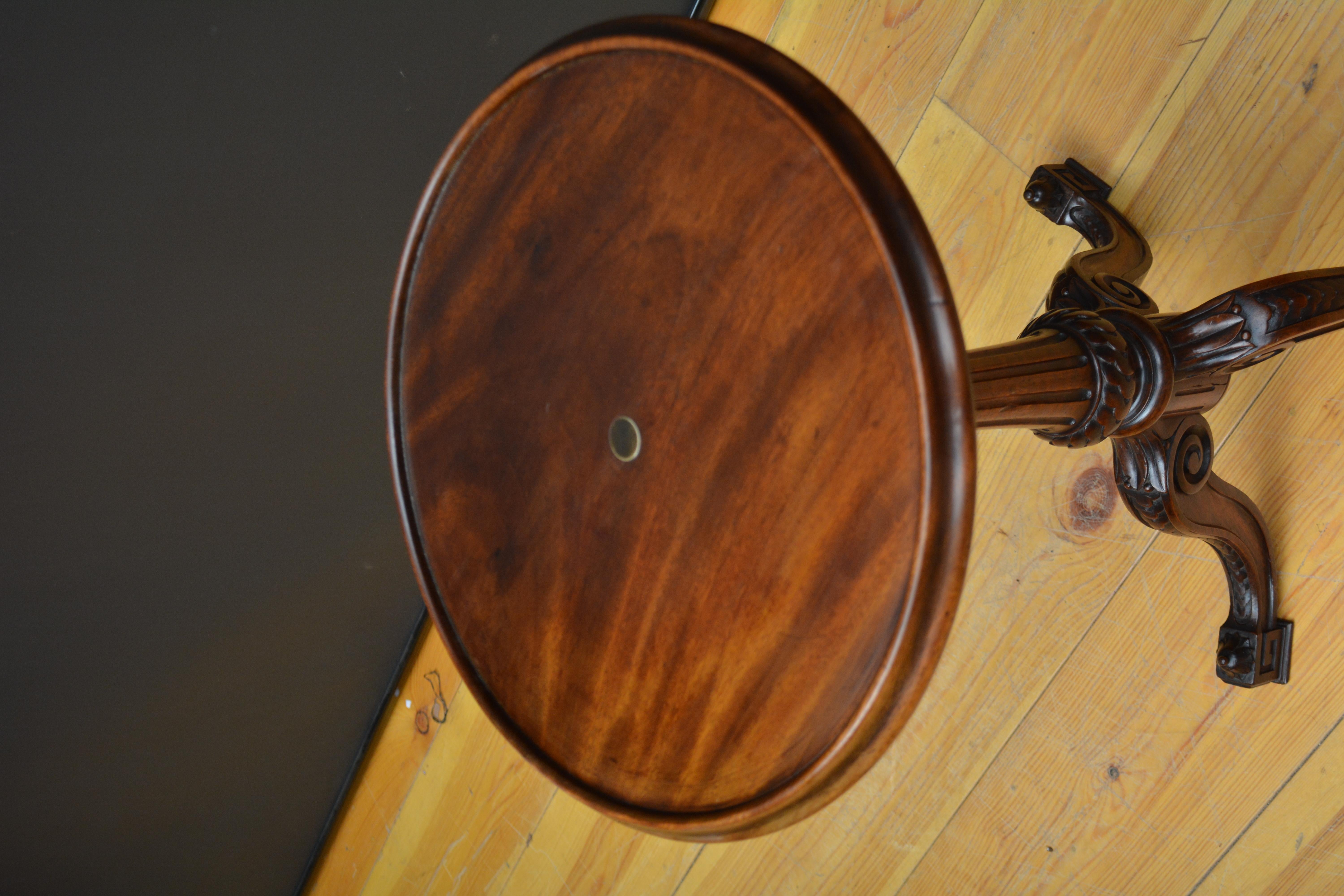 19th Century Victorian Height Adjustable Side Table