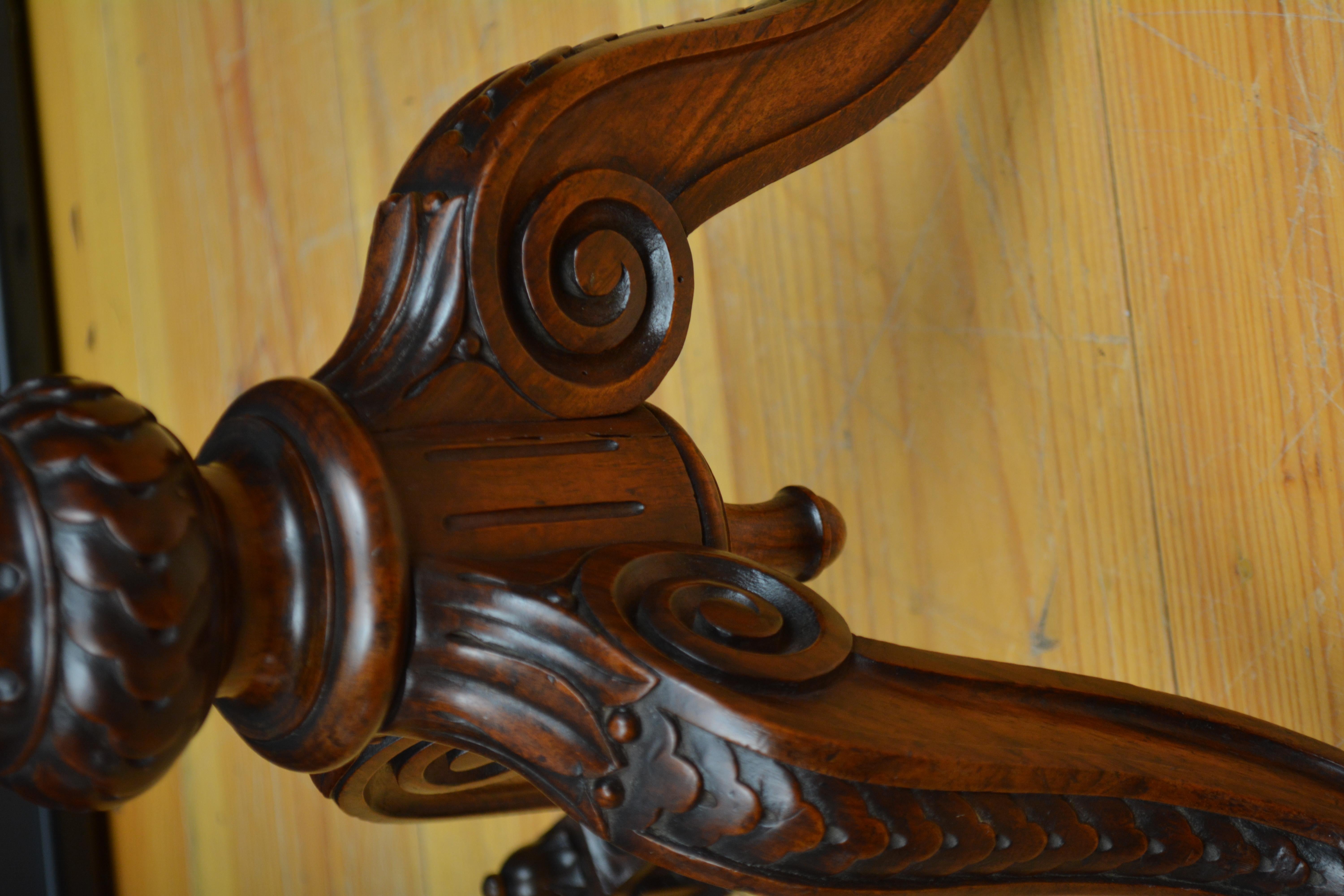 Victorian Height Adjustable Side Table 3