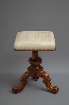 Victorian Height Adjustable Stool in Rosewood
