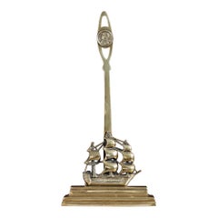 Porta vittoriana in ottone HMS Victory con medaglione dell'ammiraglio Nelson