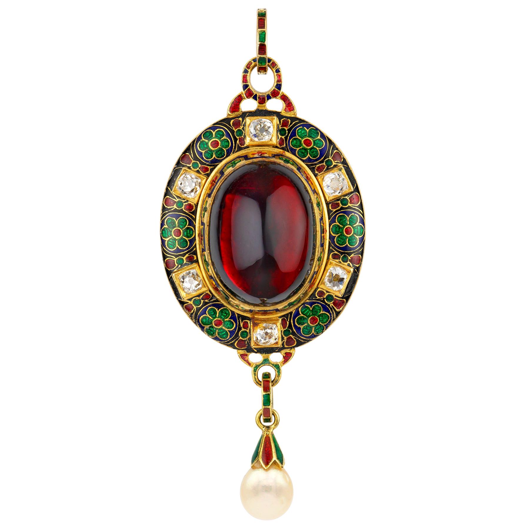 Pendentif victorien Holbeinesque