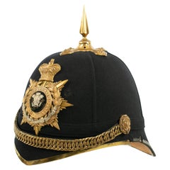 Used Victorian HOME SERVICE HELMET of the WELSH REGIMENT