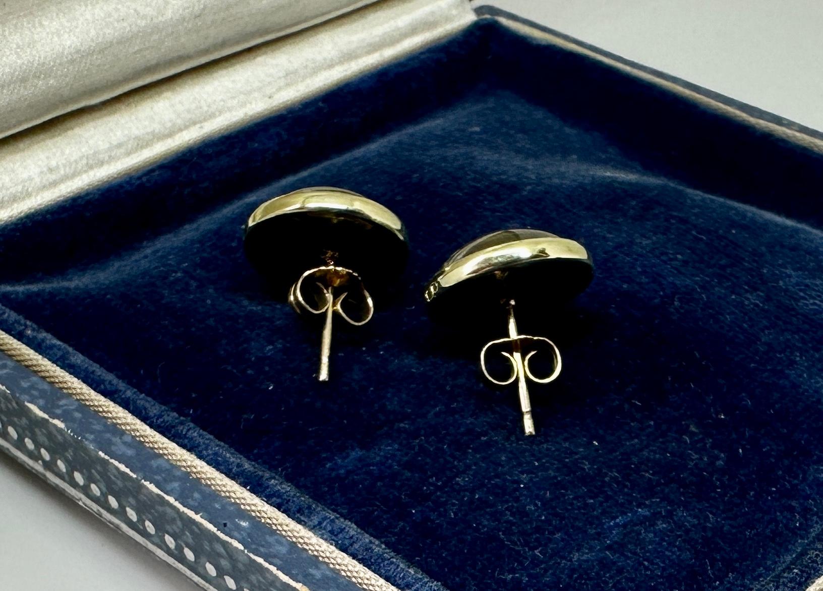 Victorian Horse Essex Crystal Earrings Enamel 14 Karat Gold Equestrian Racing For Sale 7