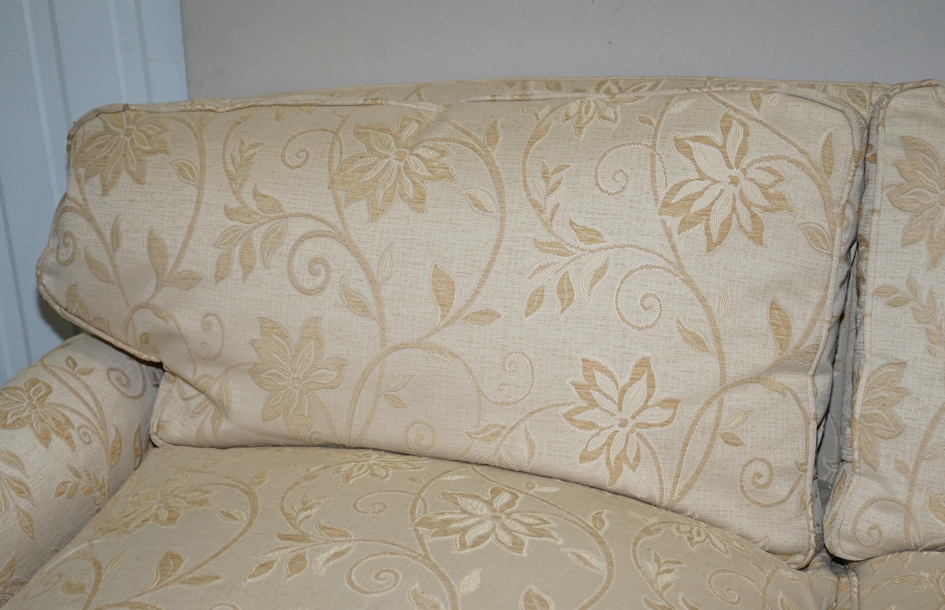 Hand-Crafted Victorian Howard & Sons Sofa with Feather Filled Cushions and Removable Covers