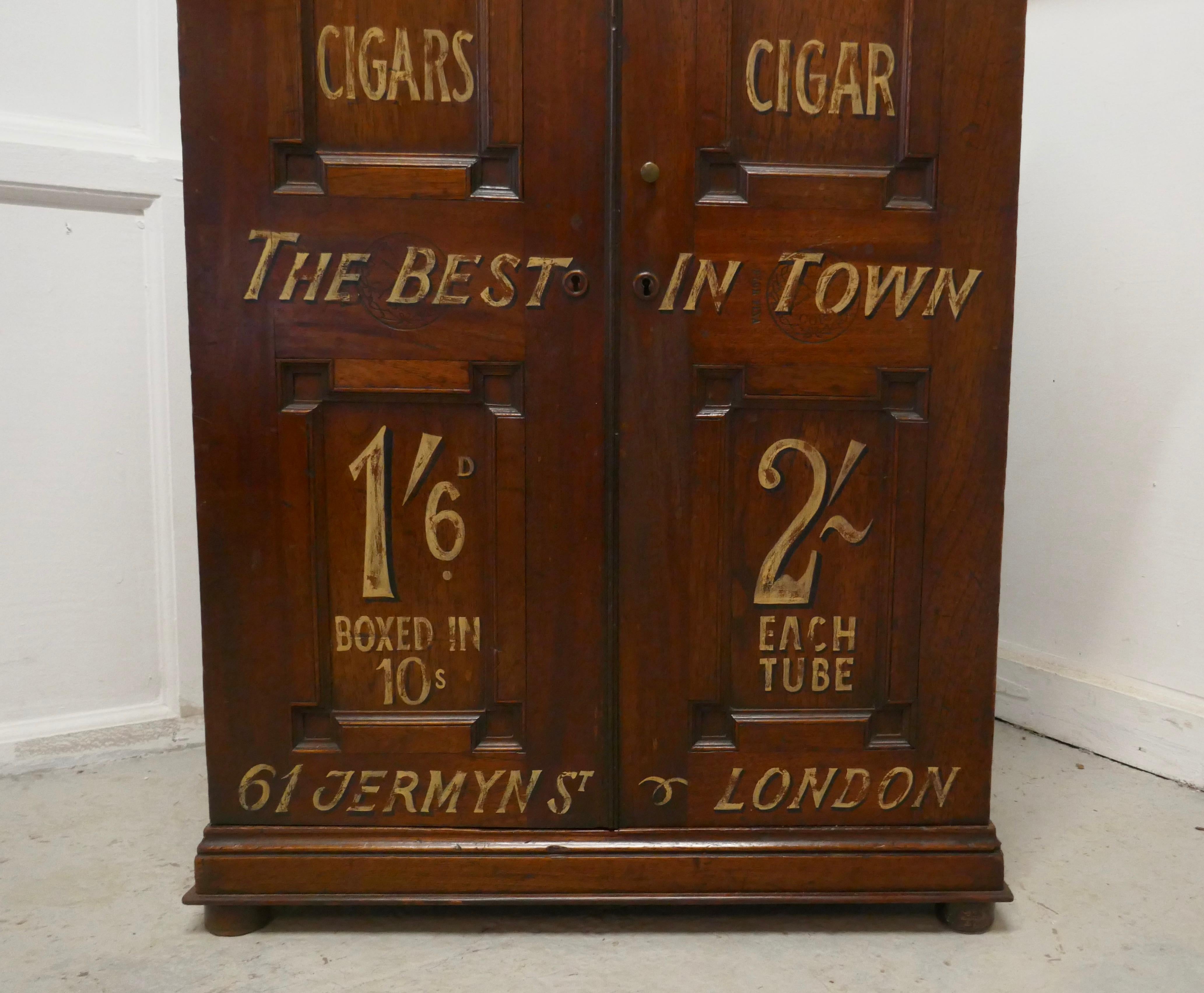 Victorian Humidor Painted for Cigar Store Display In Good Condition In Godshill, Isle of Wight
