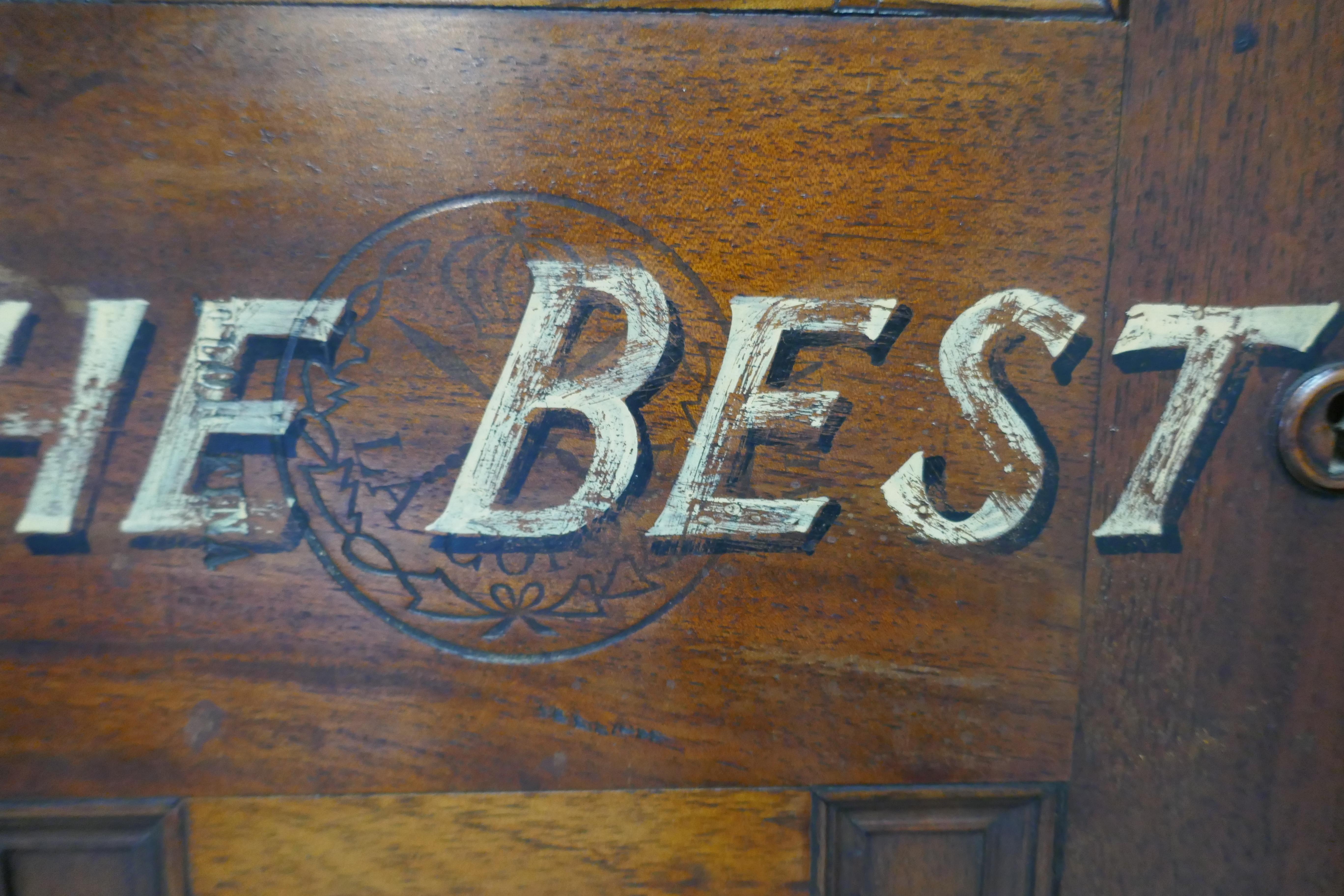 19th Century Victorian Humidor Painted for Cigar Store Display