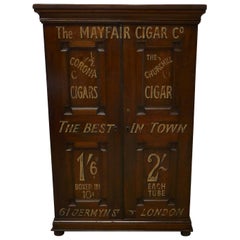 Antique Victorian Humidor Painted for Cigar Store Display