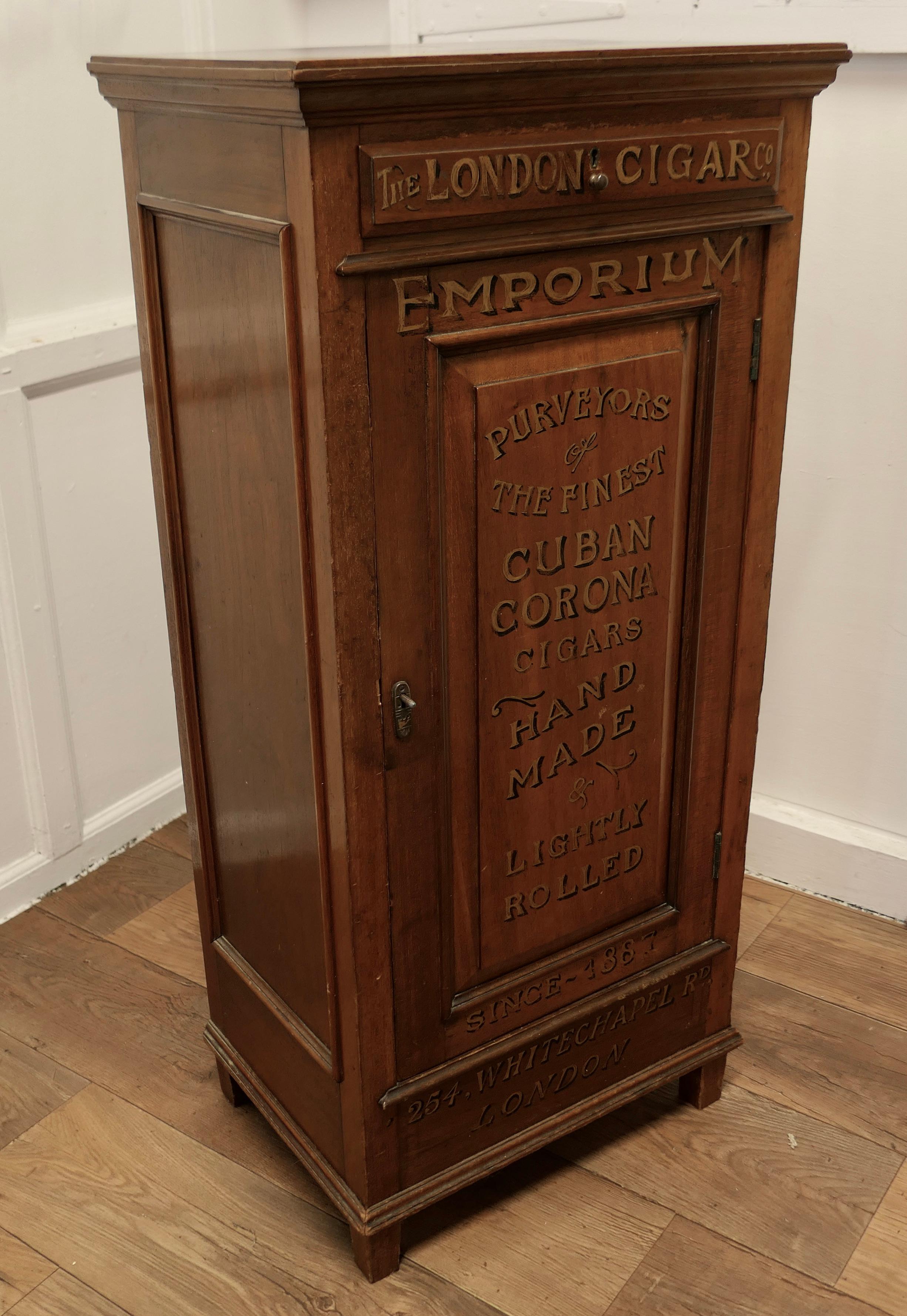 Late 19th Century Victorian Humidor Painted for The London Cigar Co Store Display