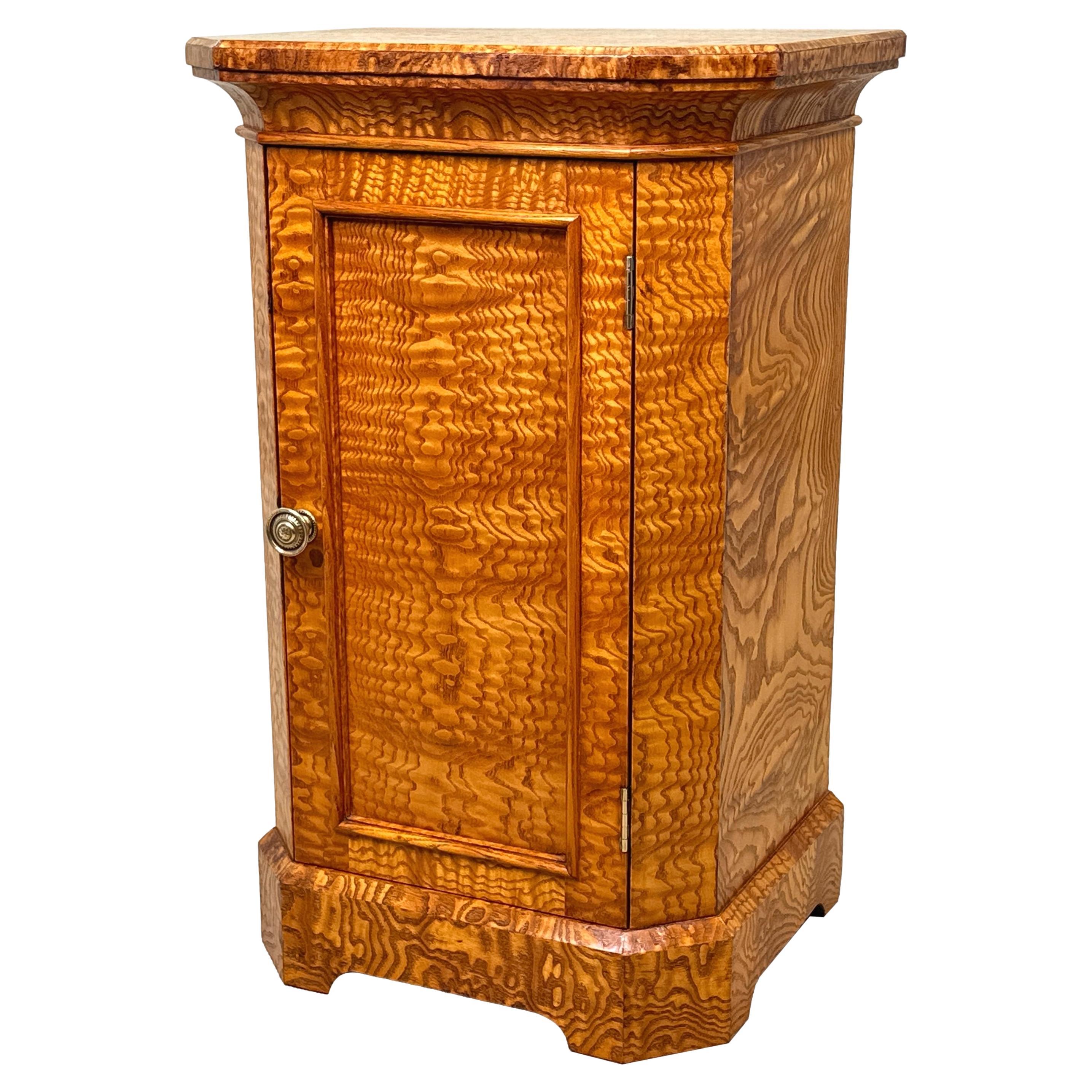 Victorian Hungarian Ash Bedside Cupboard For Sale