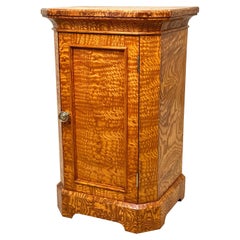 Antique Victorian Hungarian Ash Bedside Cupboard