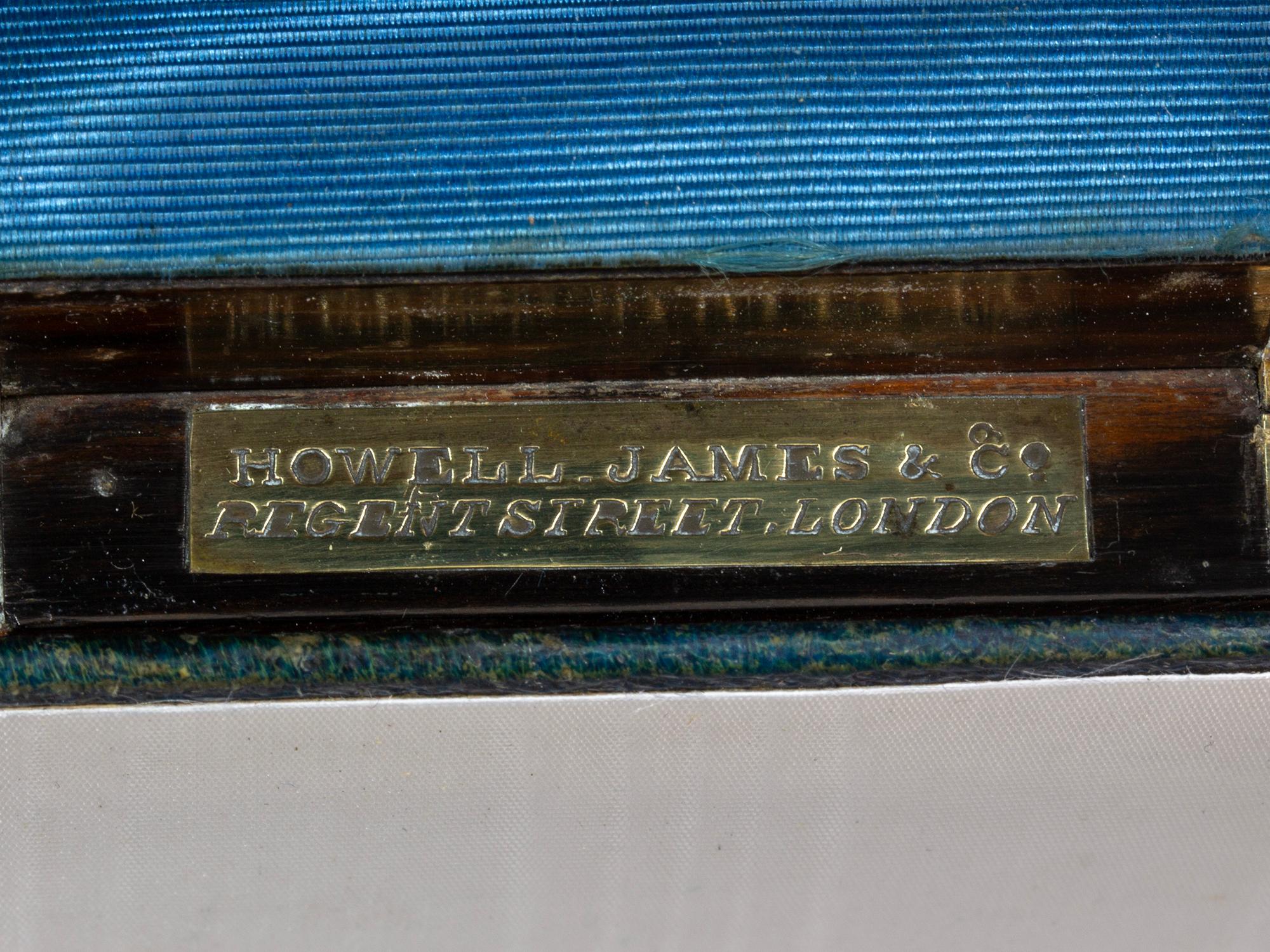Caja de papelería victoriana de fresno húngaro Howell James & Co. en venta 6