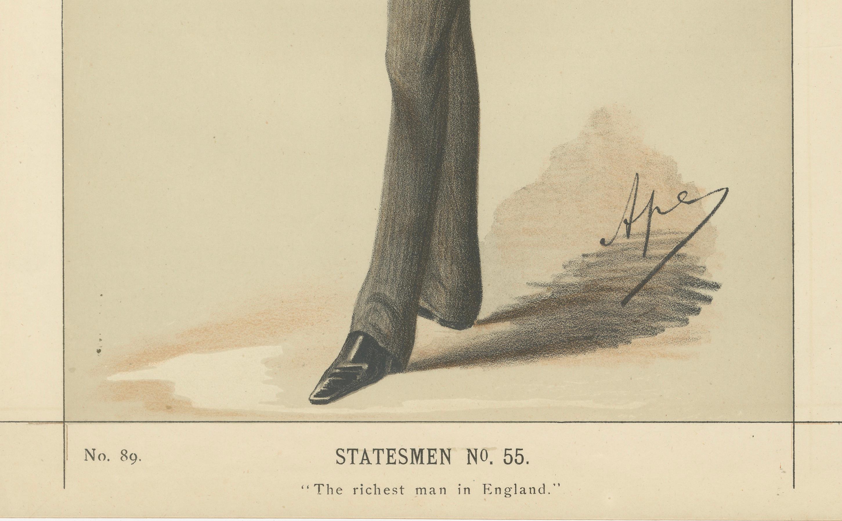 Victorian Industrial Magnate – Vanity Fair Statesmen Caricature, 1870