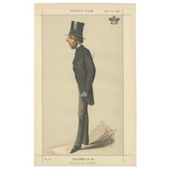 Victorian Industrial Magnate – Vanity Fair Statesmen Caricature, 1870