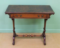 Victorian Inlaid Burr Walnut Side Table