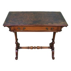 Victorian Inlaid Burr Walnut Side Table