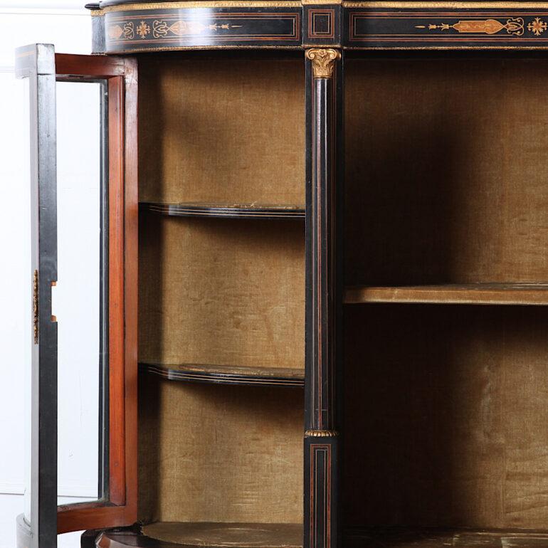 Victorian Inlaid Ebonized Cabinet, C1870 For Sale 5