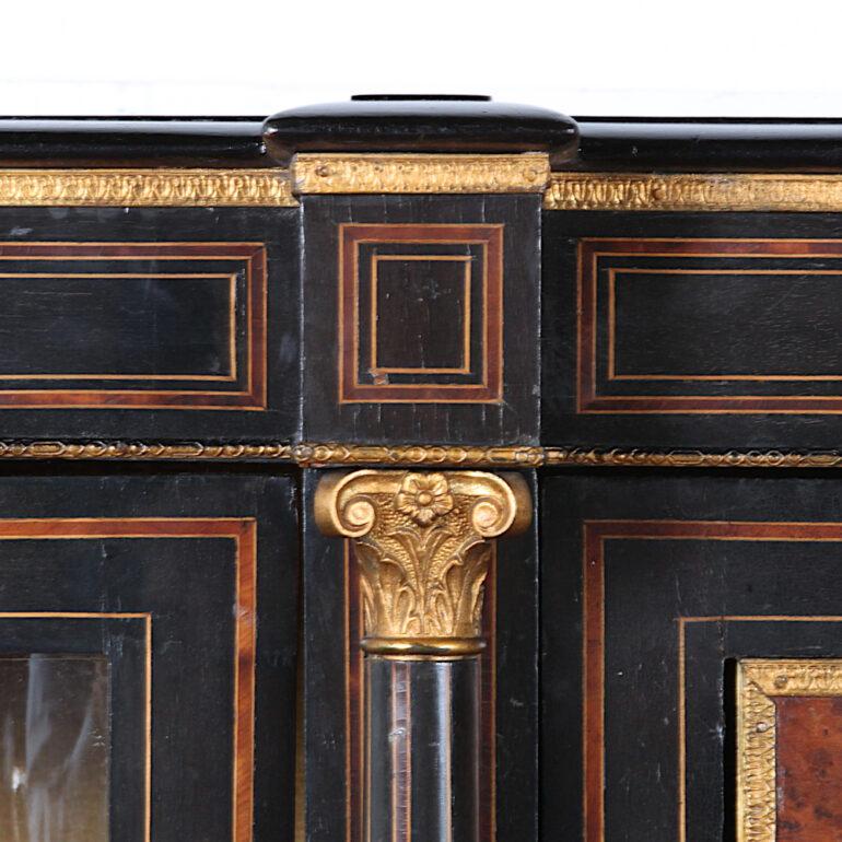 Victorian Inlaid Ebonized Cabinet, C1870 For Sale 2