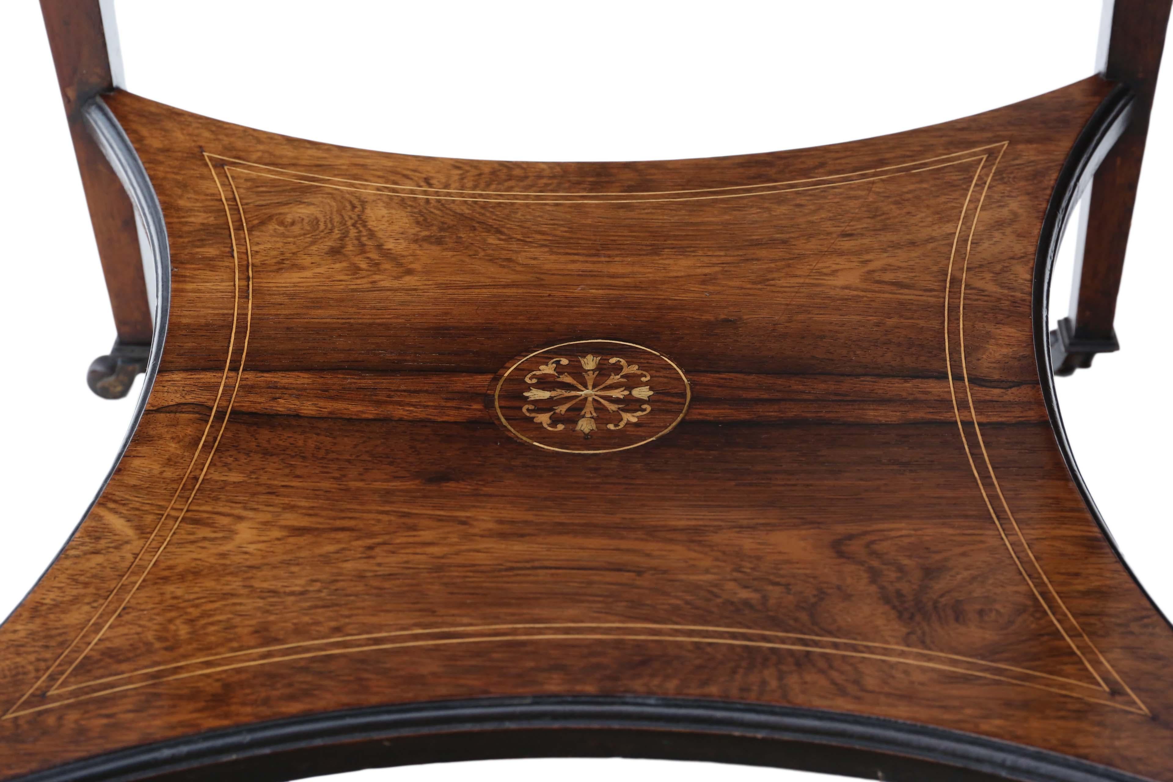 Victorian Inlaid Rosewood Games Table 4
