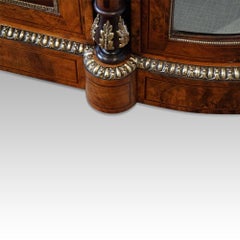 Victorian inlaid walnut credenza