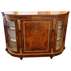Victorian Inlaid Walnut Credenza