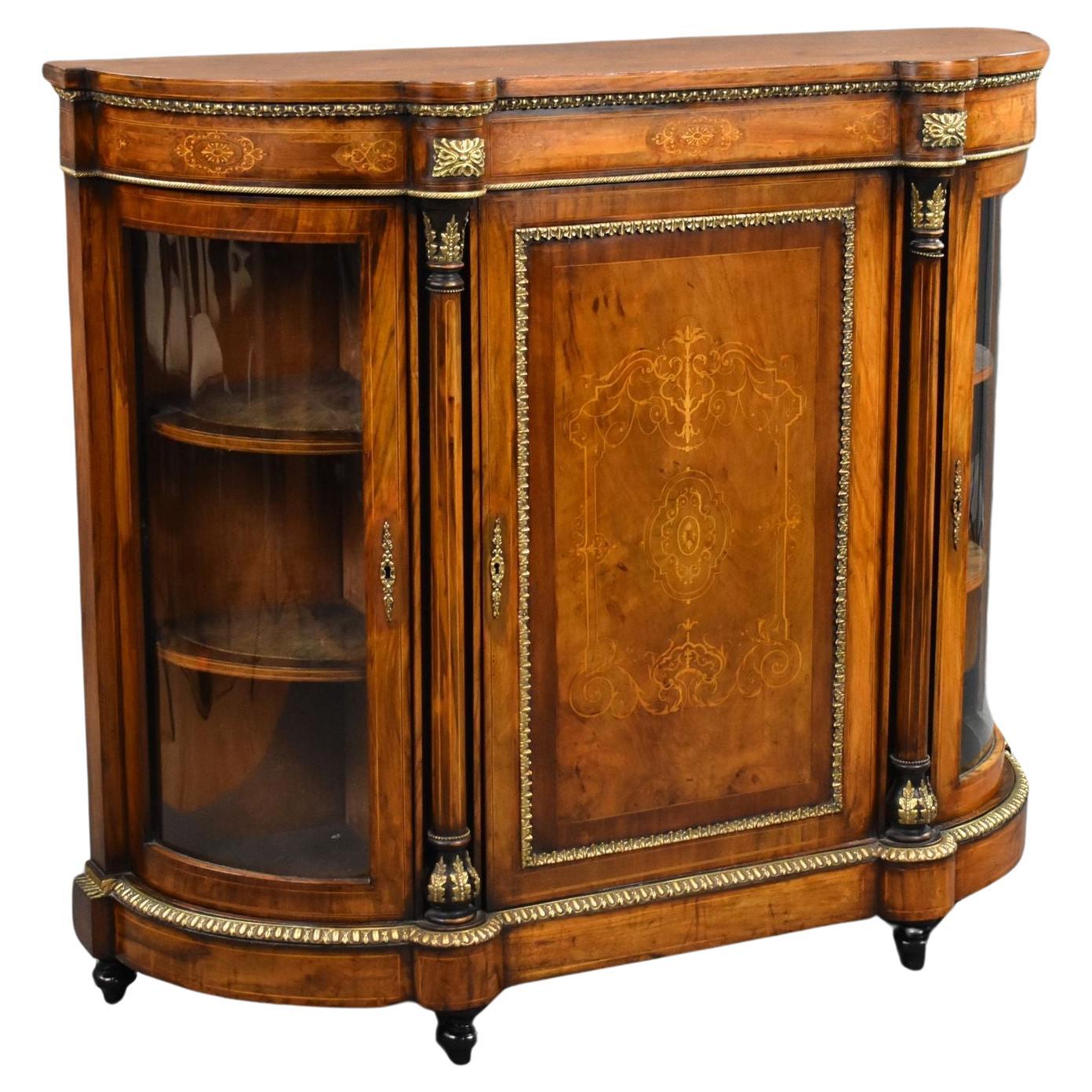 Victorian Inlaid Walnut Credenza