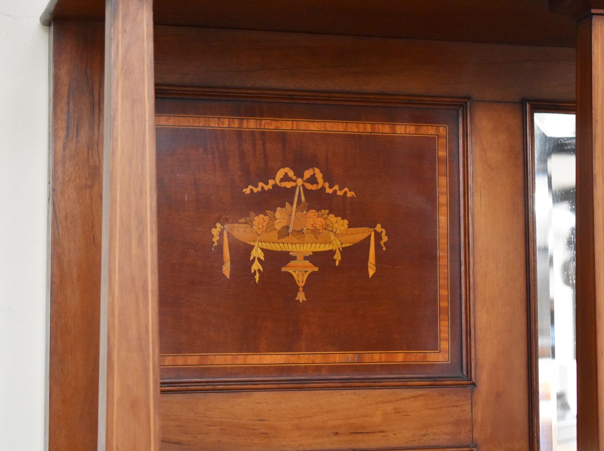 Victorian Inlaid Walnut Mirror Back Sideboard For Sale 5